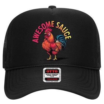 Awesome Sauce With Picture Of Rooster Vintage Funny Hat