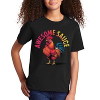 Awesome Sauce With Picture Of Rooster Vintage Funny Kids T-Shirt