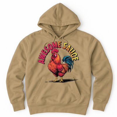 Awesome Sauce With Picture Of Rooster Vintage Funny Hoodie