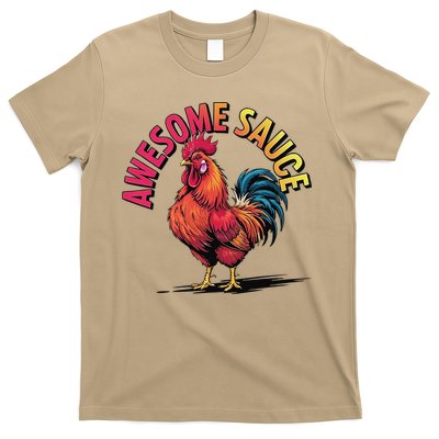 Awesome Sauce With Picture Of Rooster Vintage Funny T-Shirt