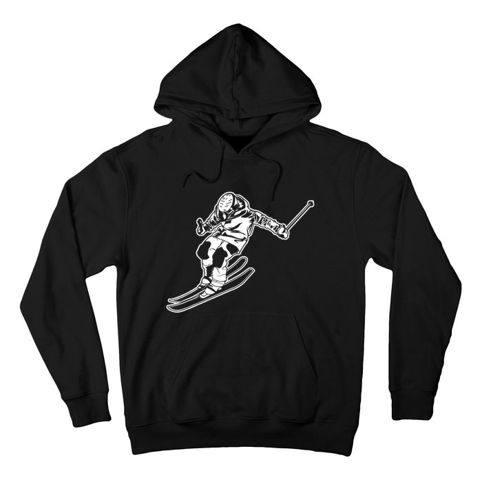 Alpine Skiing Winter Sports Downhill Skier Hoodie