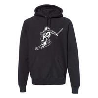 Alpine Skiing Winter Sports Downhill Skier Premium Hoodie