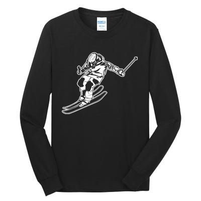 Alpine Skiing Winter Sports Downhill Skier Tall Long Sleeve T-Shirt