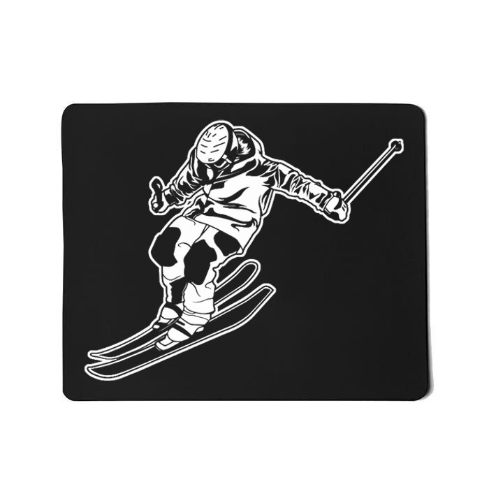 Alpine Skiing Winter Sports Downhill Skier Mousepad