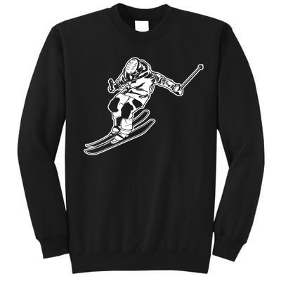 Alpine Skiing Winter Sports Downhill Skier Tall Sweatshirt