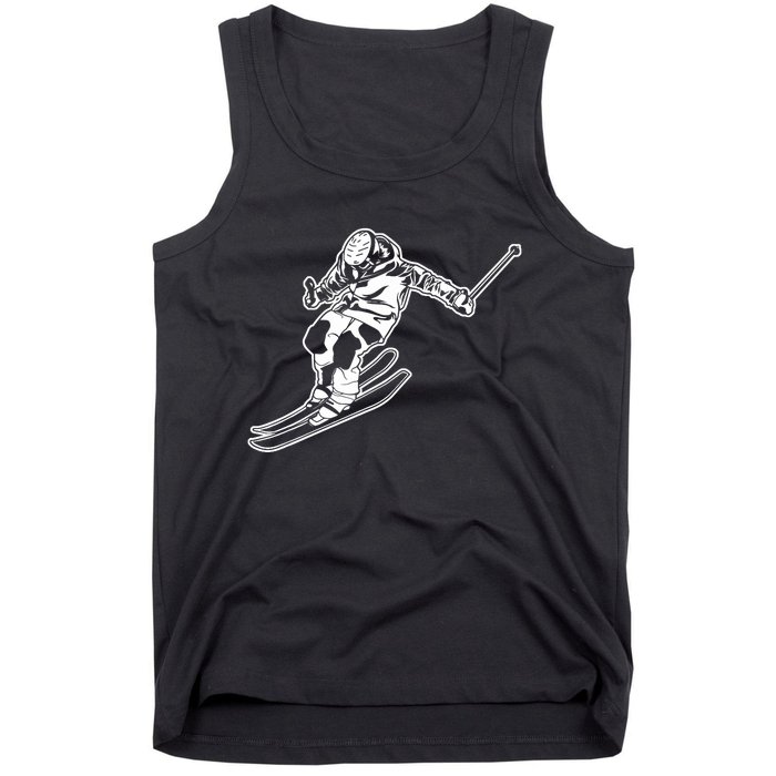 Alpine Skiing Winter Sports Downhill Skier Tank Top