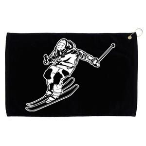 Alpine Skiing Winter Sports Downhill Skier Grommeted Golf Towel