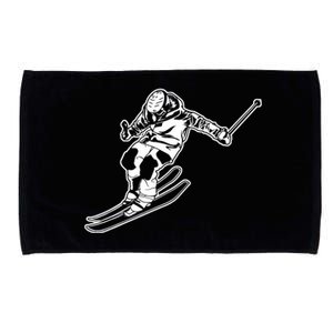 Alpine Skiing Winter Sports Downhill Skier Microfiber Hand Towel