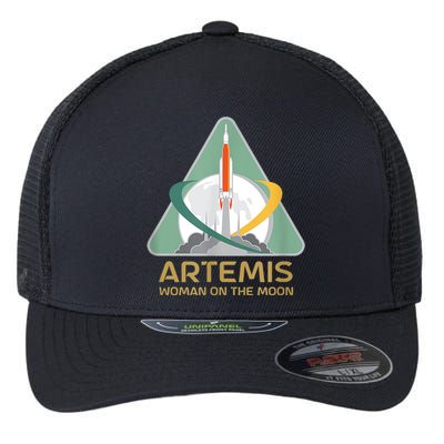 Artemis Space Woman On The Moon Flexfit Unipanel Trucker Cap