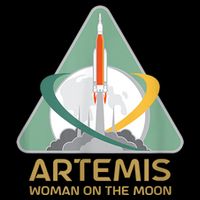 Artemis Space Woman On The Moon Cropped Pullover Crew