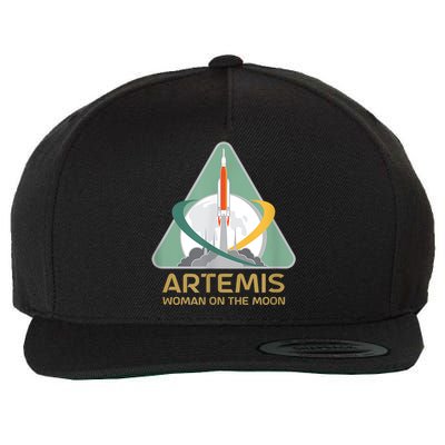 Artemis Space Woman On The Moon Wool Snapback Cap