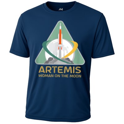 Artemis Space Woman On The Moon Performance Shirt