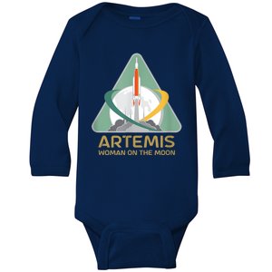 Artemis Space Woman On The Moon Baby Long Sleeve Bodysuit