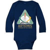 Artemis Space Woman On The Moon Baby Long Sleeve Bodysuit