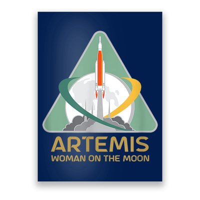 Artemis Space Woman On The Moon Poster