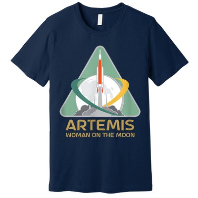Artemis Space Woman On The Moon Premium T-Shirt