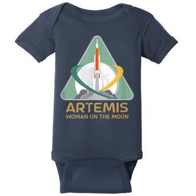 Artemis Space Woman On The Moon Baby Bodysuit