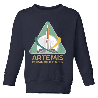 Artemis Space Woman On The Moon Toddler Sweatshirt