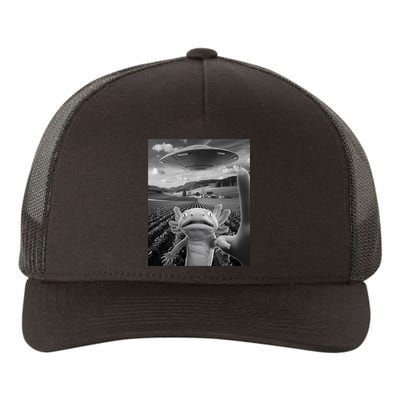 Axolotl Selfie With Alien UFO Funny Axolotl Gifts For Women Yupoong Adult 5-Panel Trucker Hat
