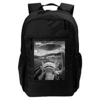Axolotl Selfie With Alien UFO Funny Axolotl Gifts For Women Backpack