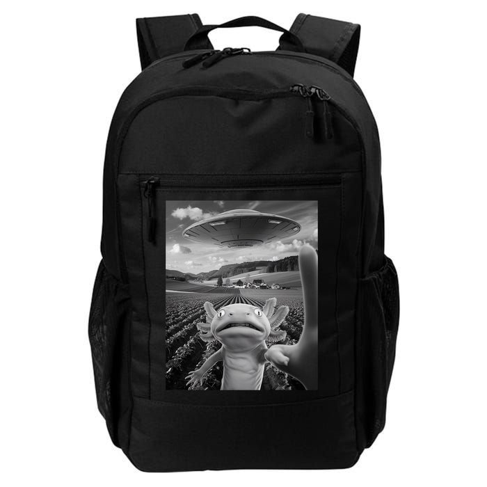 Axolotl Selfie With Alien UFO Funny Axolotl Gifts For Women Backpack