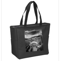 Axolotl Selfie With Alien UFO Funny Axolotl Gifts For Women Zip Tote Bag