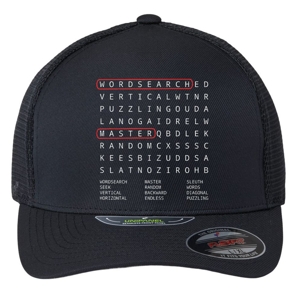 Alien Sheephead Word Search Puzzle Wordsearch Flexfit Unipanel Trucker Cap
