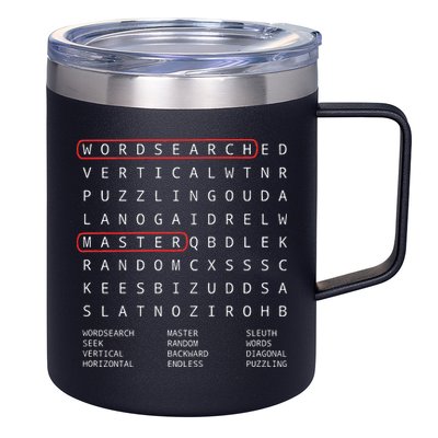 Alien Sheephead Word Search Puzzle Wordsearch 12oz Stainless Steel Coffee Mug
