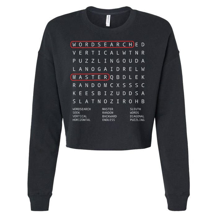 Alien Sheephead Word Search Puzzle Wordsearch Cropped Pullover Crew