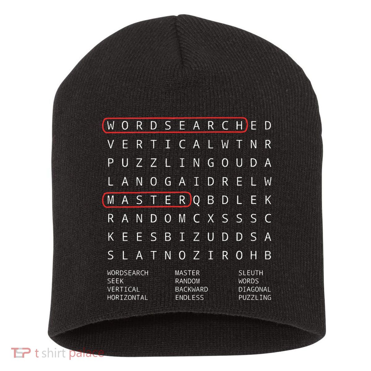 Alien Sheephead Word Search Puzzle Wordsearch Short Acrylic Beanie