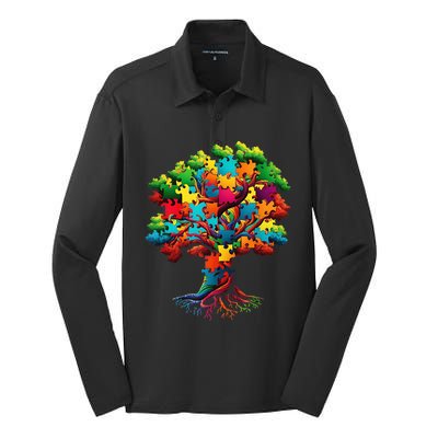 Autism Shirts Wo  Adults kid Austim Awareness Silk Touch Performance Long Sleeve Polo