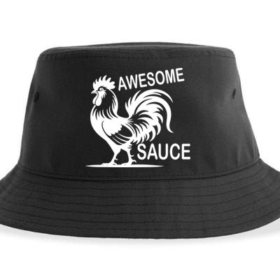 Awesome Sauce With Picture Of Rooster Sustainable Bucket Hat