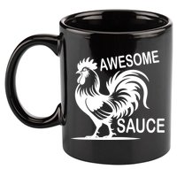 Awesome Sauce With Picture Of Rooster 11oz C Handle Ceramic Mug