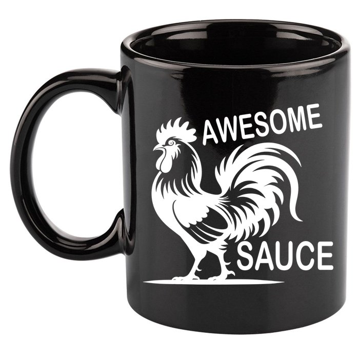 Awesome Sauce With Picture Of Rooster 11oz C Handle Ceramic Mug