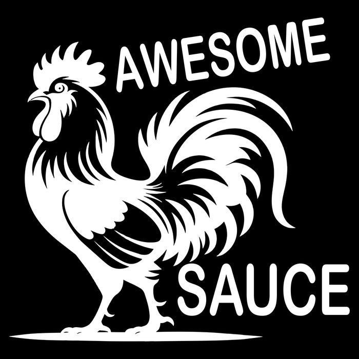 Awesome Sauce With Picture Of Rooster Drawstring Bag