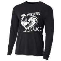 Awesome Sauce With Picture Of Rooster Cooling Performance Long Sleeve Crew
