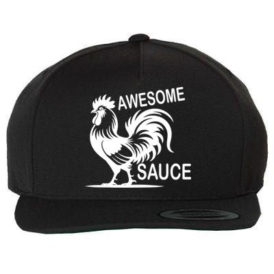 Awesome Sauce With Picture Of Rooster Wool Snapback Cap