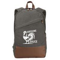 Awesome Sauce With Picture Of Rooster Cotton Canvas Backpack