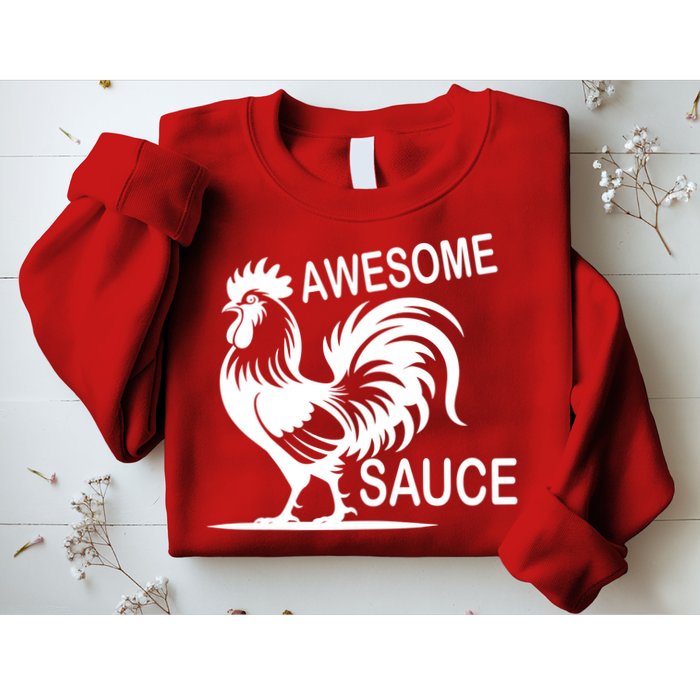 Awesome Sauce With Picture Of Rooster Sweatshirt