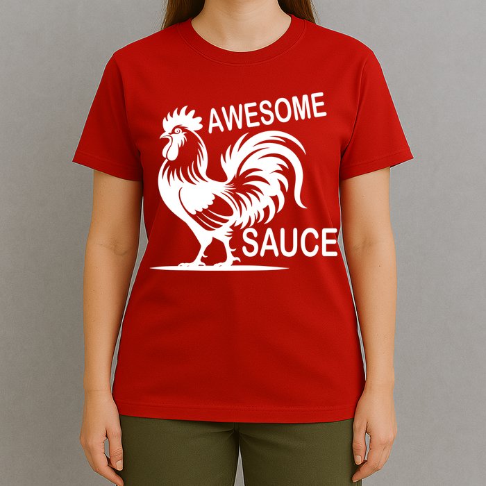 Awesome Sauce With Picture Of Rooster T-Shirt