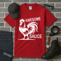 Awesome Sauce With Picture Of Rooster Tall T-Shirt
