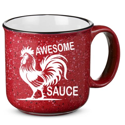 Awesome Sauce With Picture Of Rooster 15oz Campfire Ceramic Mug