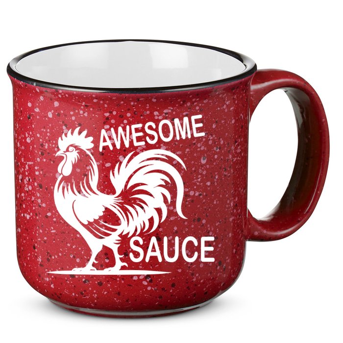 Awesome Sauce With Picture Of Rooster 15oz Campfire Ceramic Mug