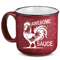 Awesome Sauce With Picture Of Rooster 15oz Campfire Ceramic Mug