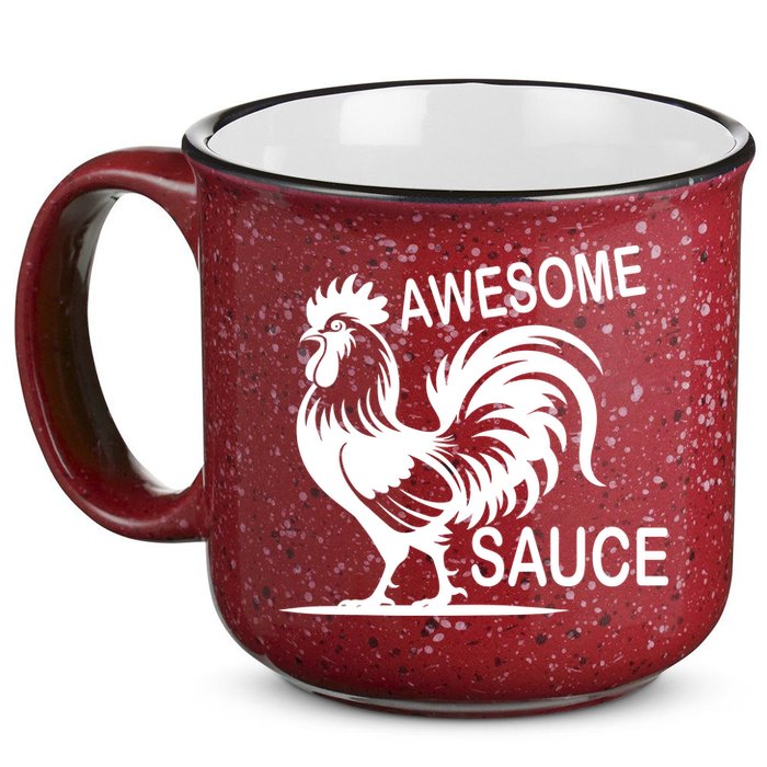 Awesome Sauce With Picture Of Rooster 15oz Campfire Ceramic Mug