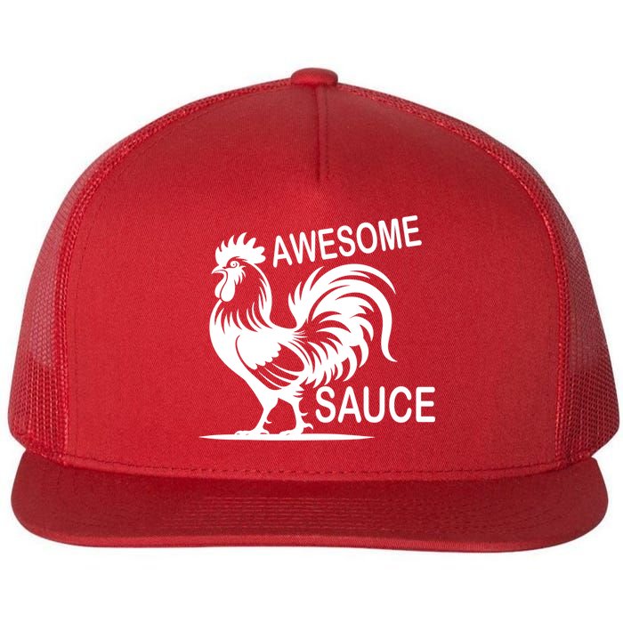 Awesome Sauce With Picture Of Rooster Flatbill Hat