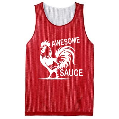 Awesome Sauce With Picture Of Rooster Mesh Reversible Basketball Jersey Tank