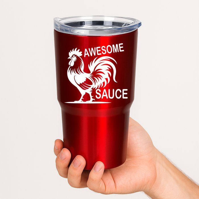 Awesome Sauce With Picture Of Rooster Tumbler