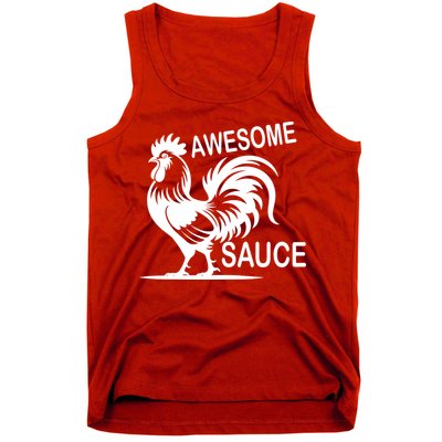Awesome Sauce With Picture Of Rooster Tank Top