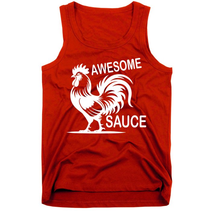 Awesome Sauce With Picture Of Rooster Tank Top